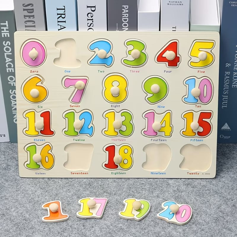 3d wooden puzzle childrens number recognition