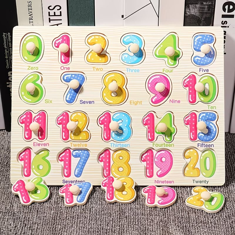 3d wooden puzzle childrens number recognition