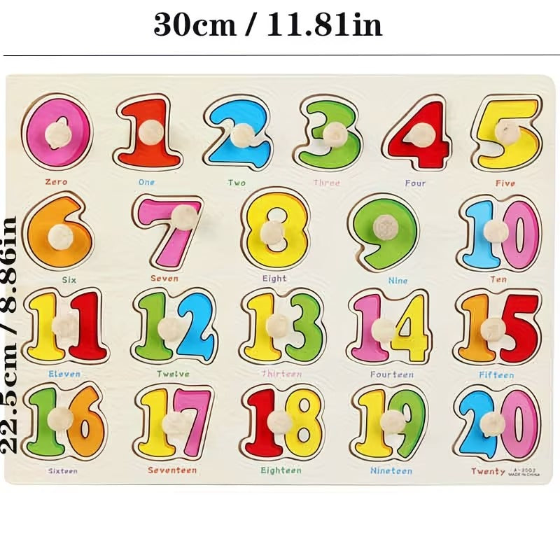 3d wooden puzzle childrens number recognition