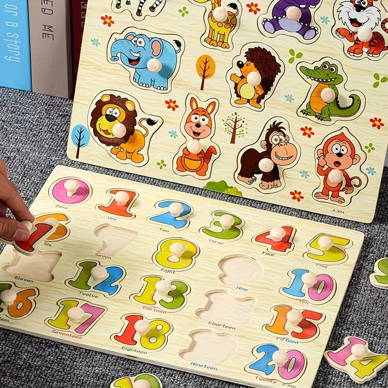 3d wooden puzzle childrens number recognition